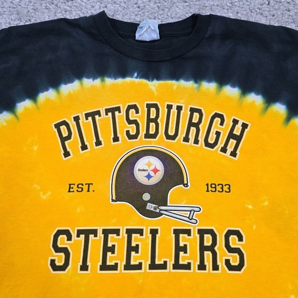 Pittsburgh Steelers Shirt Mens XL Liquid Blue Short Sleeve‎ Pullover Cotton USA - Picture 4 of 9